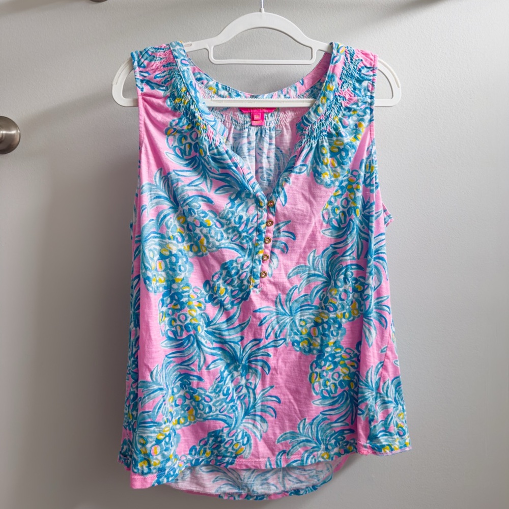 Lilly Pulitzer Essie Top - Pelican Pink Beat The Heat